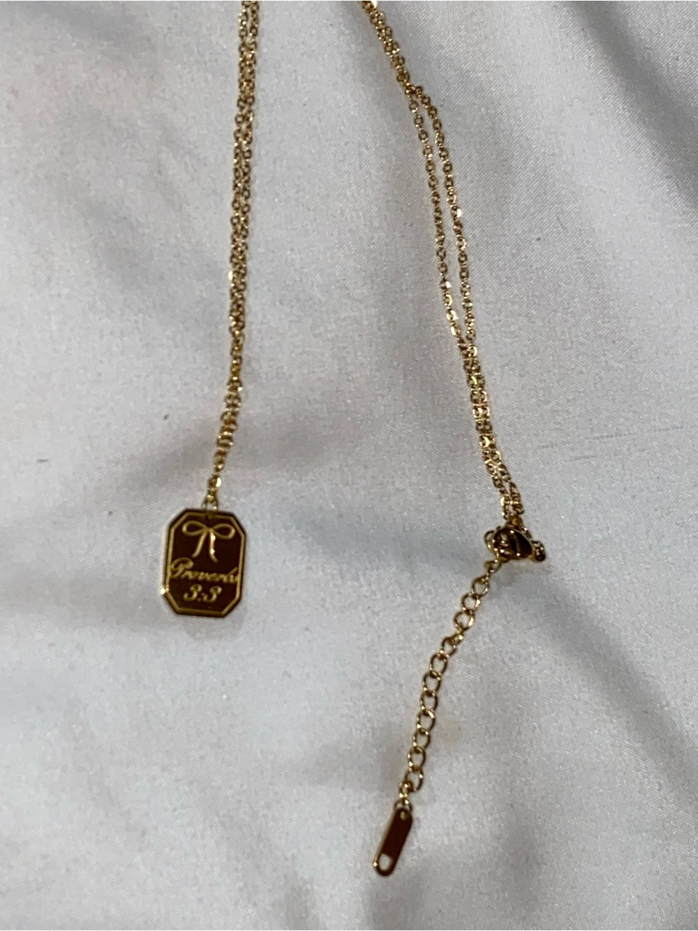 Spense Gold-Tone Necklace with Brown Enamel Pendant